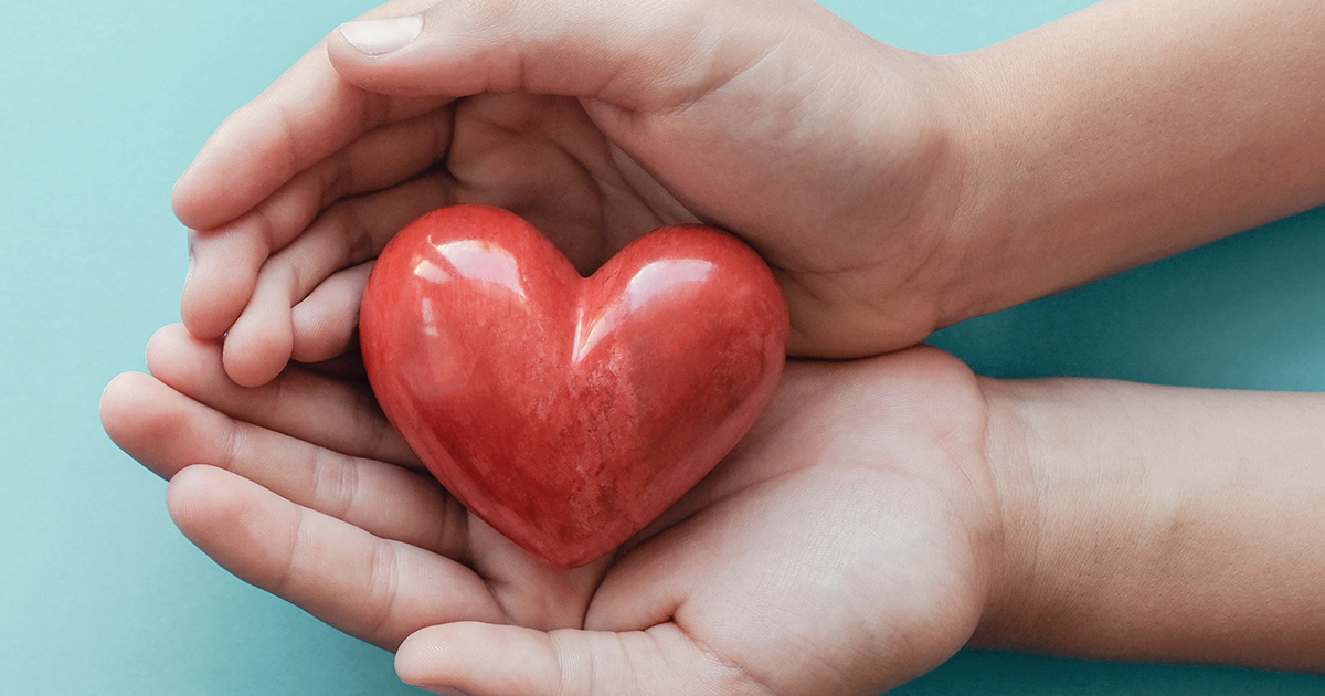 hands holding heart