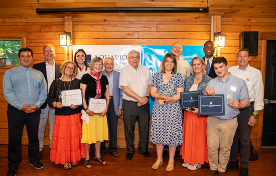 group photo of 2024 Aquarion Environmental Champion Award winners for Connecticut