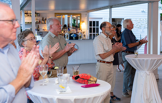clapping attendees at the 2022 Aquarion Environmental Champion Awards in New Hampshire